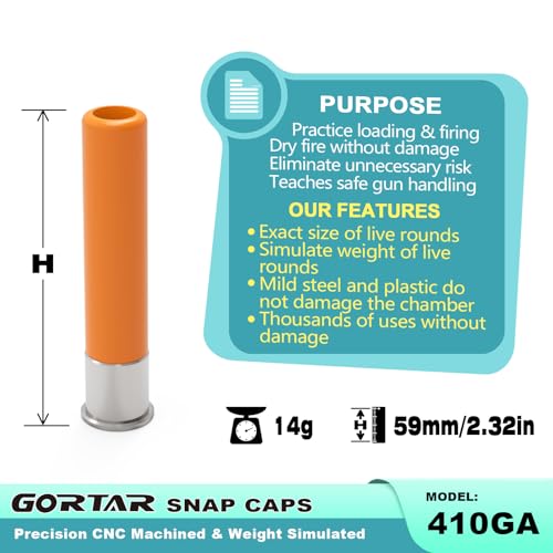 Image of Snap Caps Training Dummy Rounds Practice Safe Loading Firing Close to Real Weight
