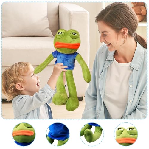Generisch Plüschfrosch, Süße Anime-Plüschpuppe Mit Traurigem frosches Als Sammlerstück, Kompaktes Kleines Plüschtier Mit Traurigem frosches,Cartoon-Sammelpuppe Als Deko Für Weihnachten, Valentinstag