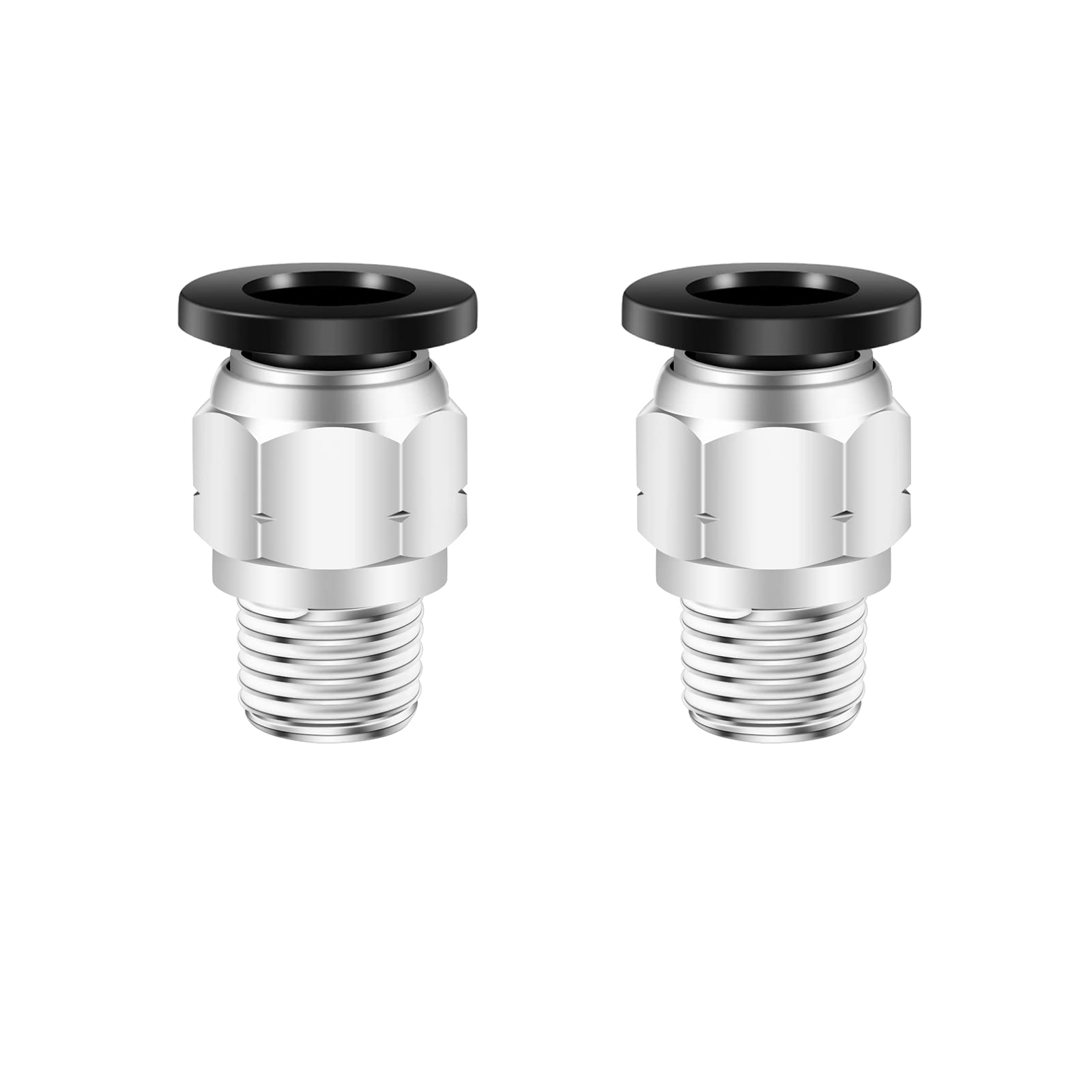 1/2 Push to Connect Fittings Air Fittings,CEKER 3/8 od x 1/2" NPT Male Thread Air Lines Quick Connect Fittings Pneumatic Fitting 1/2 Tubing Fitting Push in Connector Air Hose Fittings 5Packs — view 13