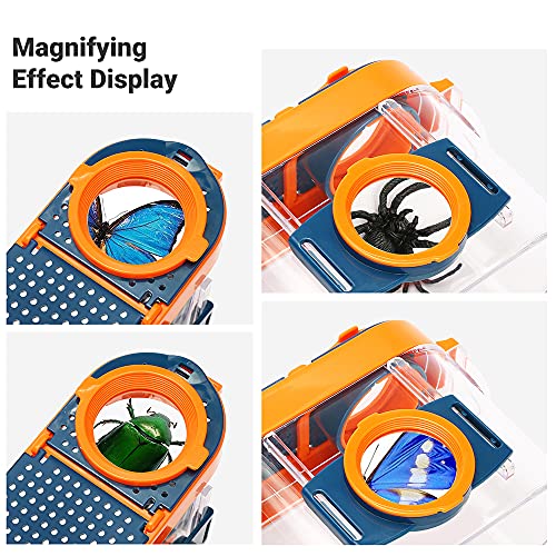 Caixa de inspeção de insetos com ampliações 2.6X e 4.5X Microscópio coletor e visualizador de inseto