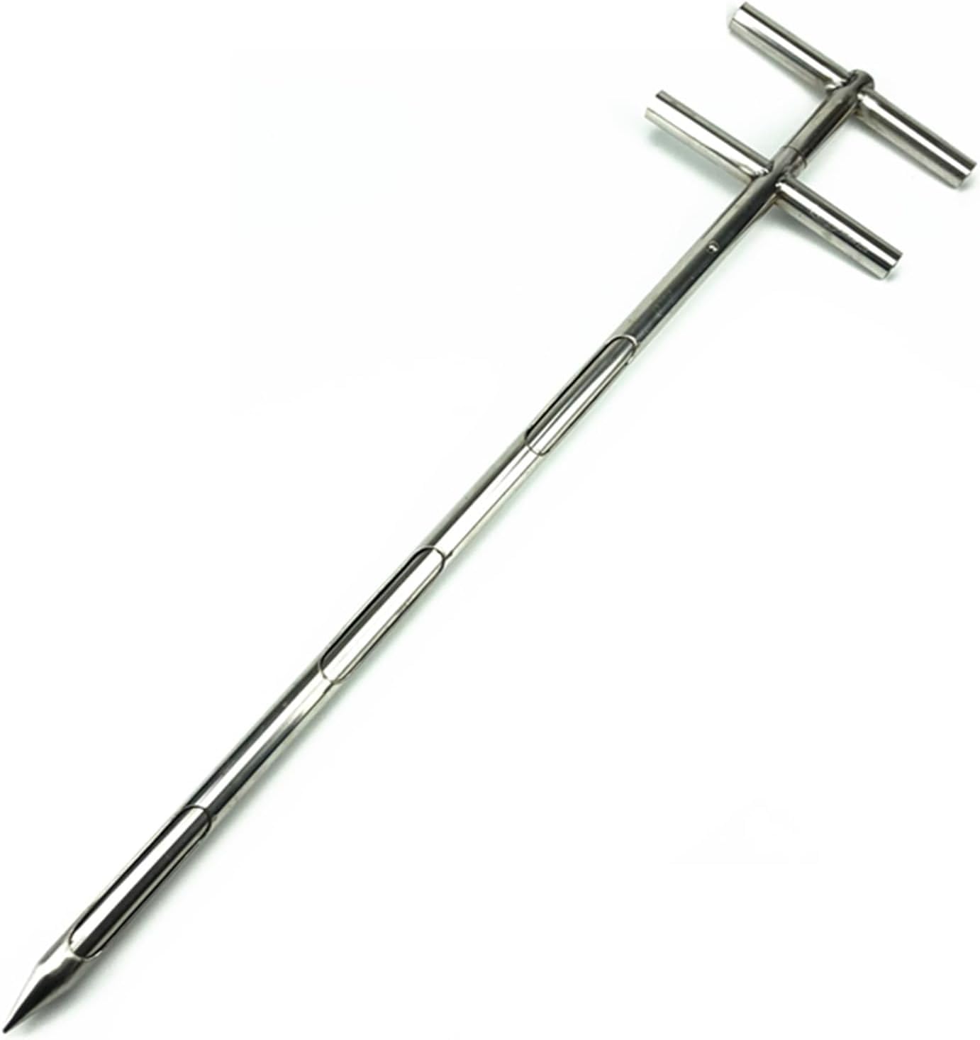 Sonda rotativa para suelo de 1 m / 3.3ft, acero inoxidable, 1,91-5,71 cm de diámetro, para pruebas agrícolas y ambientales (i38 mm1.5034)