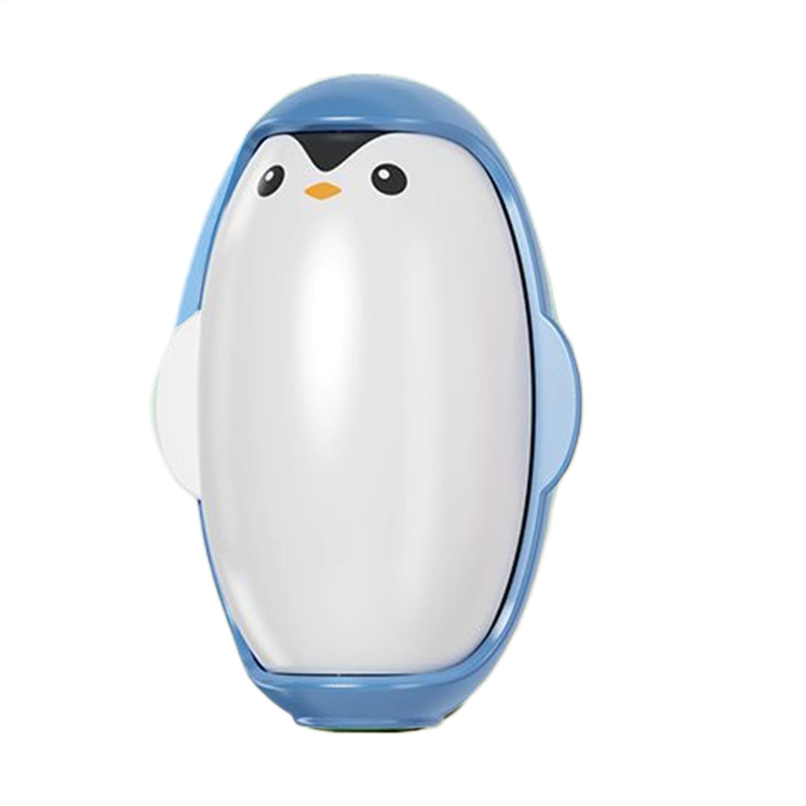 JIEBWCHA洗える粘着ローラー、再利用可能ジェル糸くずローラー、衣類用トラベルサイズ糸くずローラー、猫の毛取り 服 ホコリ取り猫の毛掃除、ペンギン型糸くずローラーボール 、毛玉取りクリーナー、ミニペット毛とり犬 ブラシ粘毛器