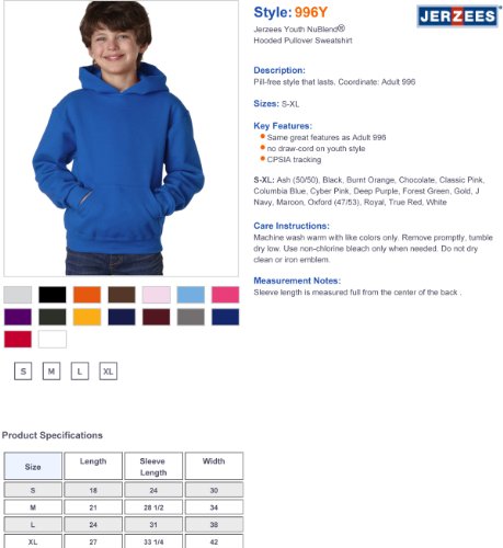 Image of Jerzees Boys' Youth Pullover Hood