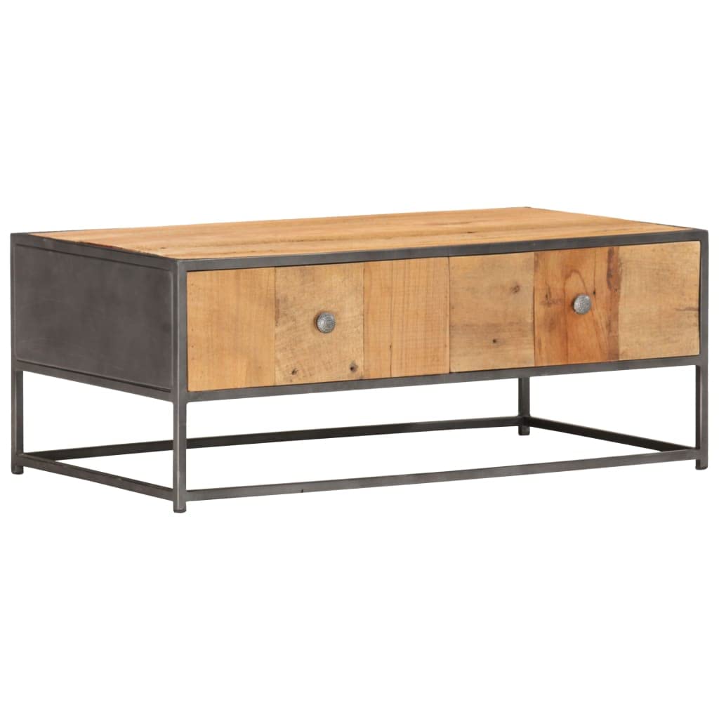 Mesa de café de 90 x 50 x 35 cm, de madera maciza recuperada, mesa de salón, mesas de salón, mesas de salón, para un ambiente acogedor