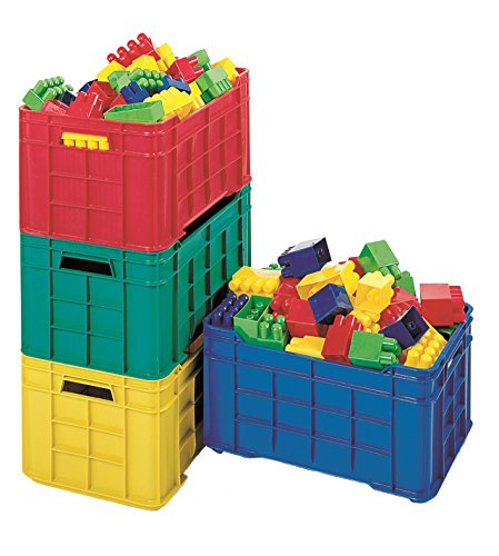 Italveneta Didattica 010, caja para juguetes, apilable, colores variados: rojo, verde, amarillo, azul, 1 unidad , color/modelo surtido Cover