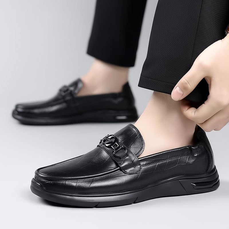 Men's Slip-on Shoes New Spring Loafers Shoes Embossed British Style Driving Flats3