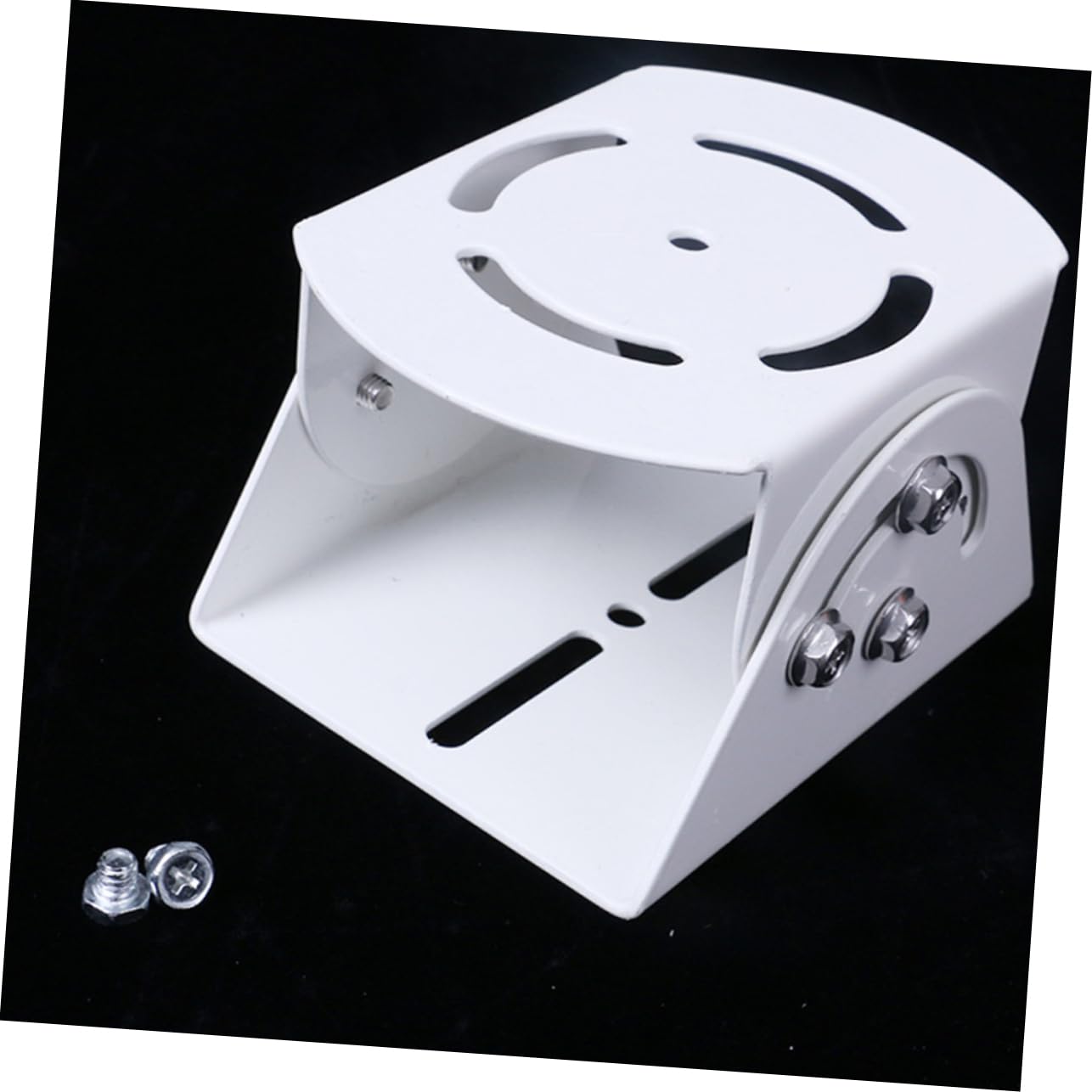 Support pour Caméra de Sécurité Blanc en Acier, 2 Pièces