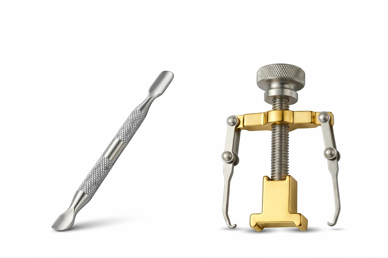 Jeoga Professional Ingrown Toenail Correction Tool and Cuticle Remover Combo Pack - Stainless Steel Toe Nail Corrector for Pain Relief & Paronychia Treatment - Orthopedic Home Pedicure Kit for Thick & Curved Nails