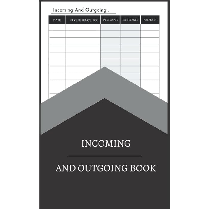 Buy Incoming And Outgoing Book: Incoming Outgoing &amp; Expenditure Ledger ...