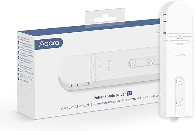 Aqara Roller Shade Driver E1, Requires AQARA HUB, Smart Blind Motor with Schedule and Voice Control, Rechargeable with Long Battery Life, Compatible with HomeKit, Alexa, Google Assistant, and IFTTT