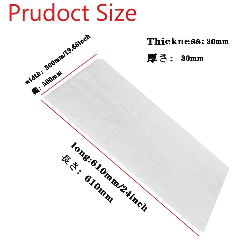 1 szt. wysokotemperaturowa ceramiczna izolacyjna koc z włókna do pieców, pieców kuchennych, kominków i pieców - odporność na temperaturę 950-1260°C(500mmx610mmx30mm)