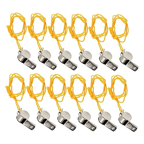 Outanaya 12Pcs Whistle Emergency Survival Whistles for Hiking Camping Outdoor Sports Compact Keychain Whistles Lightweight Loud Sound for and Signaling