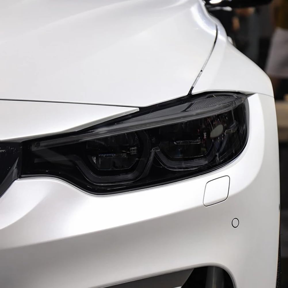 SamLng Car Front Light Film for BMW M2 F87 M3 F80 M4 F82 F83 M5 F10 F90 M6 M8 I3 I8 Z4 E89 G29 Car Headlight Protective Film Front Smoked Black Sticker