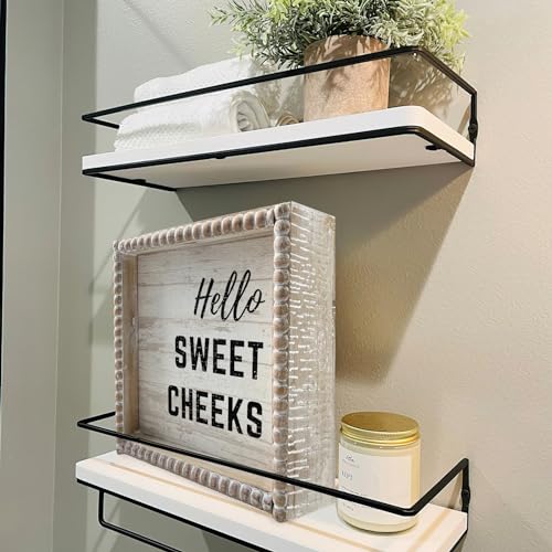 Placa Decorativa de Madera para Baño Boho Retro miniatura 3