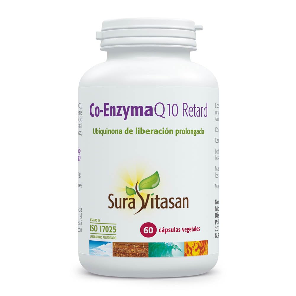 SURA VITASAN Co-Enzima Q10 Retard 100 mg 60 Cápsulas – Liberación Prolongada y Alta Biodisponibilidad – Energía Celular Mitocondrial y Soporte Cardiovascular