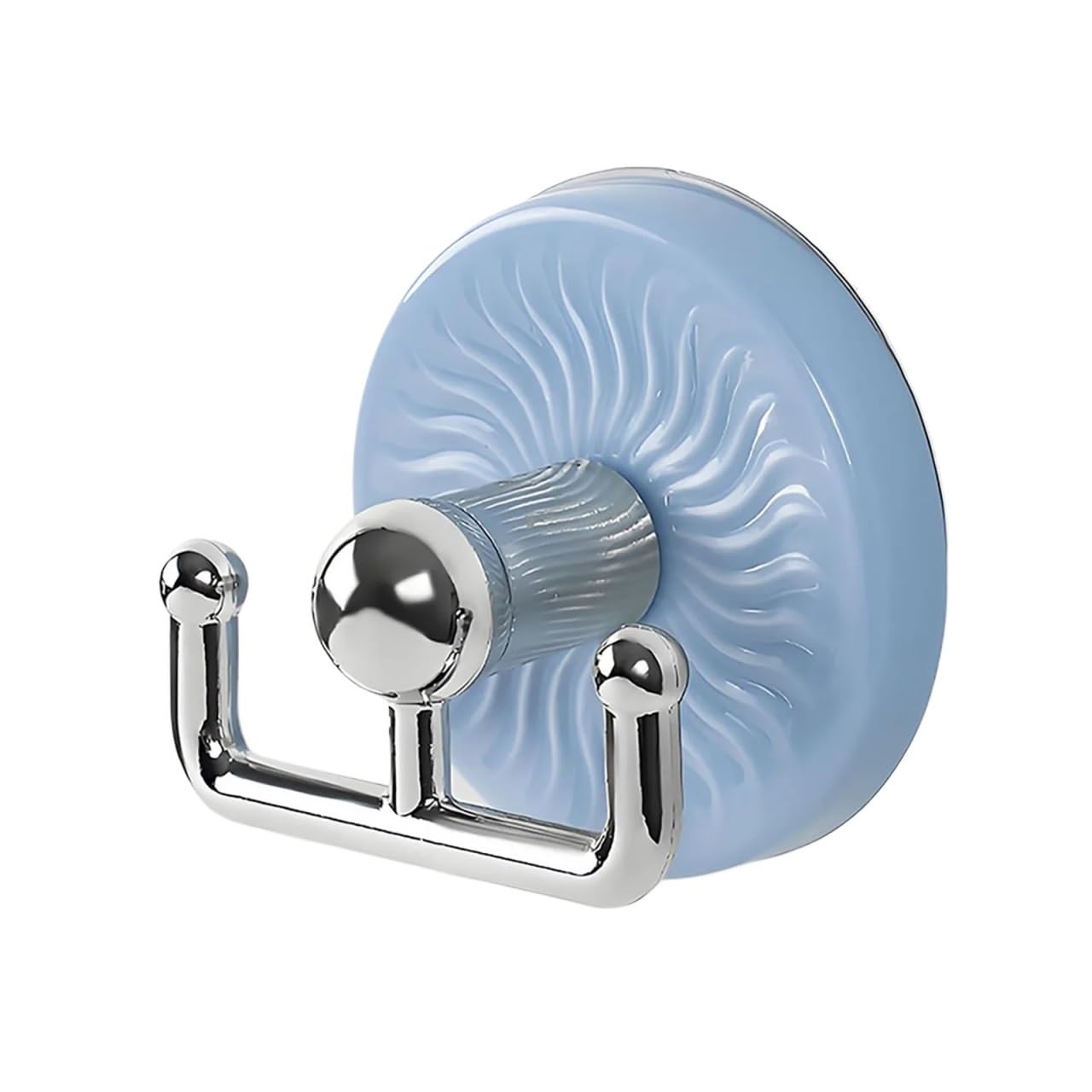 YCENJEPSAZ 2pcs Double-ended Suction Cup Hook Multi Purpose Key Towel Organizer Holder Punch Bathroom Kitchen Space Saving Storage Rack(Blue)