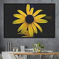 Framed Canvas Wall Art Flora Snapshot Closeup Dark Expressive Farmhouse/Country Floral Multicolor Photography Realism Single - 16x24 inches