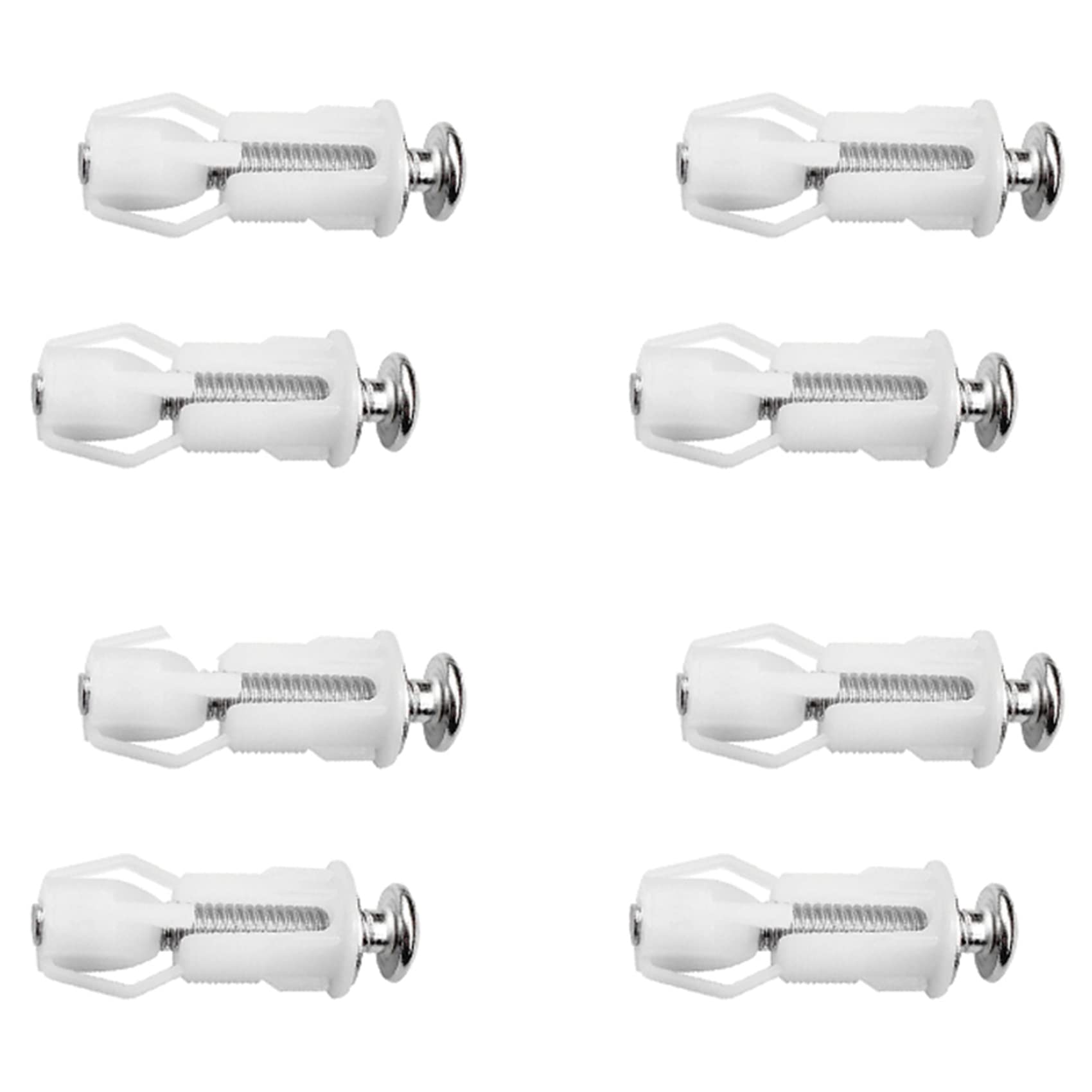 Jnchdghwa White 8X Toilet Seat Screws And Toilet Lid Screws Stainless Steel Top Fixing Hinges Screws, For Toilet Seat Replacement Parts