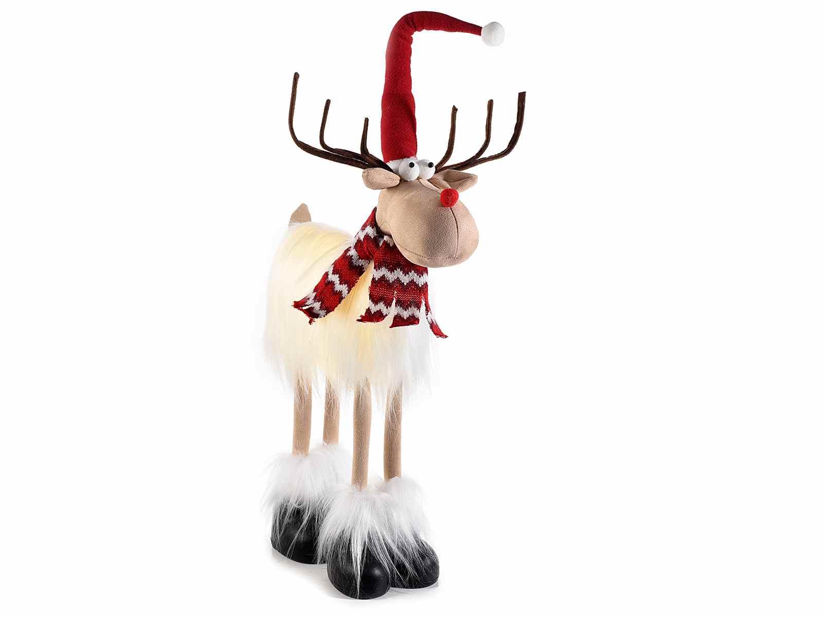Gruppo Maruccia - Renna Natalizia Gigante per Addobbare Casa, Vetrine, Negozi - Renna Luminosa - Decorazione di Natale - Altezza 78 Cm
