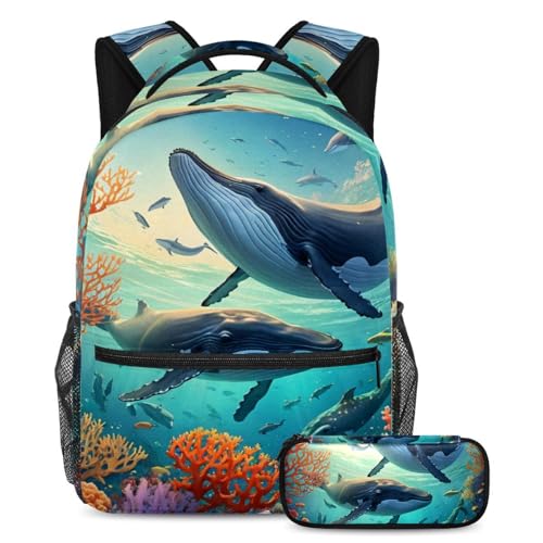 Sac à dos spacieux et sa trousse pour ranger toutes les affaires d'école