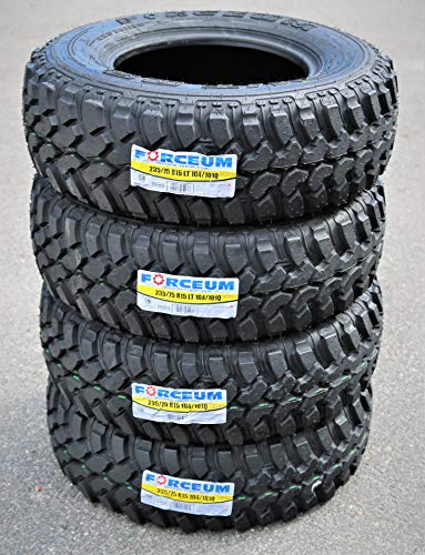 Forceum 1200002715 Set Of 4 (Four) Forceum M/T 08 Mud Off-Road Light Truck Radial Tires-Lt235/75R15 235/75-15 104/101Q Load Range C Lrc 6-Ply Bsw Black Sidewall thumb #3