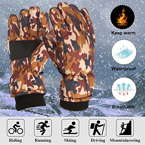 Luvas de patinação M/G para meninos à prova de vento esqui infantil neve tamanho ao ar livre inverno