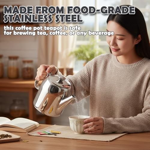 Théière acier inoxydable 590 ml durable pour la restauration - 5