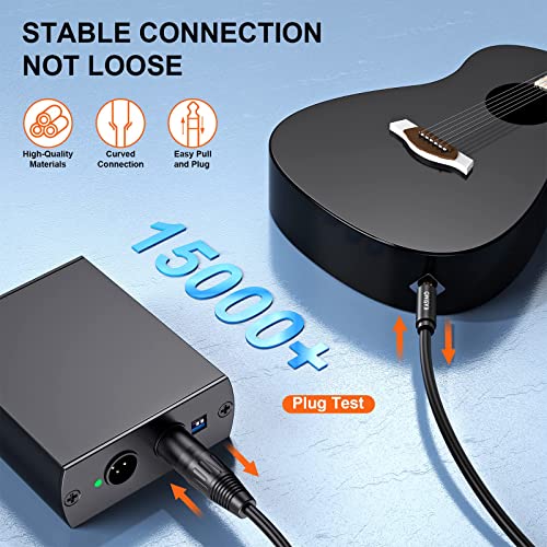 Kasimo Xlr Male To 1/4 Inch Trs Cable, Balanced 6.35Mm Quarter Inch Trs Plug To 3-Pin Xlr Male, Quarter Inch Trs Male To Xlr Male Microphone Cable, 3.3 Feet #TOP1