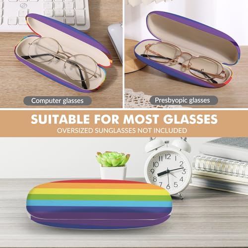 Image of Glasses Case Hard Shell,Portable Protective Eyeglasses Case, Eyeglass Holder Box with Cleaning Cloth,for Women Men