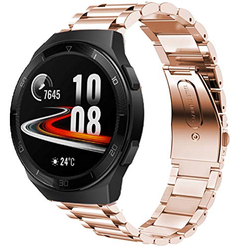 LvBu Armband Kompatibel mit Huawei Watch GT 2e, Classic Edelstahl Uhrenarmband für Huawei Watch GT 2e Smartwatch