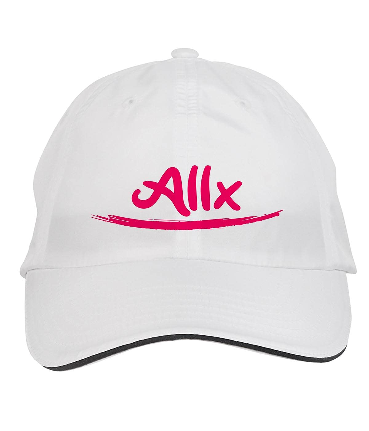 MakoroniALLX Name Hat Adjustable Cap, Desy77 White