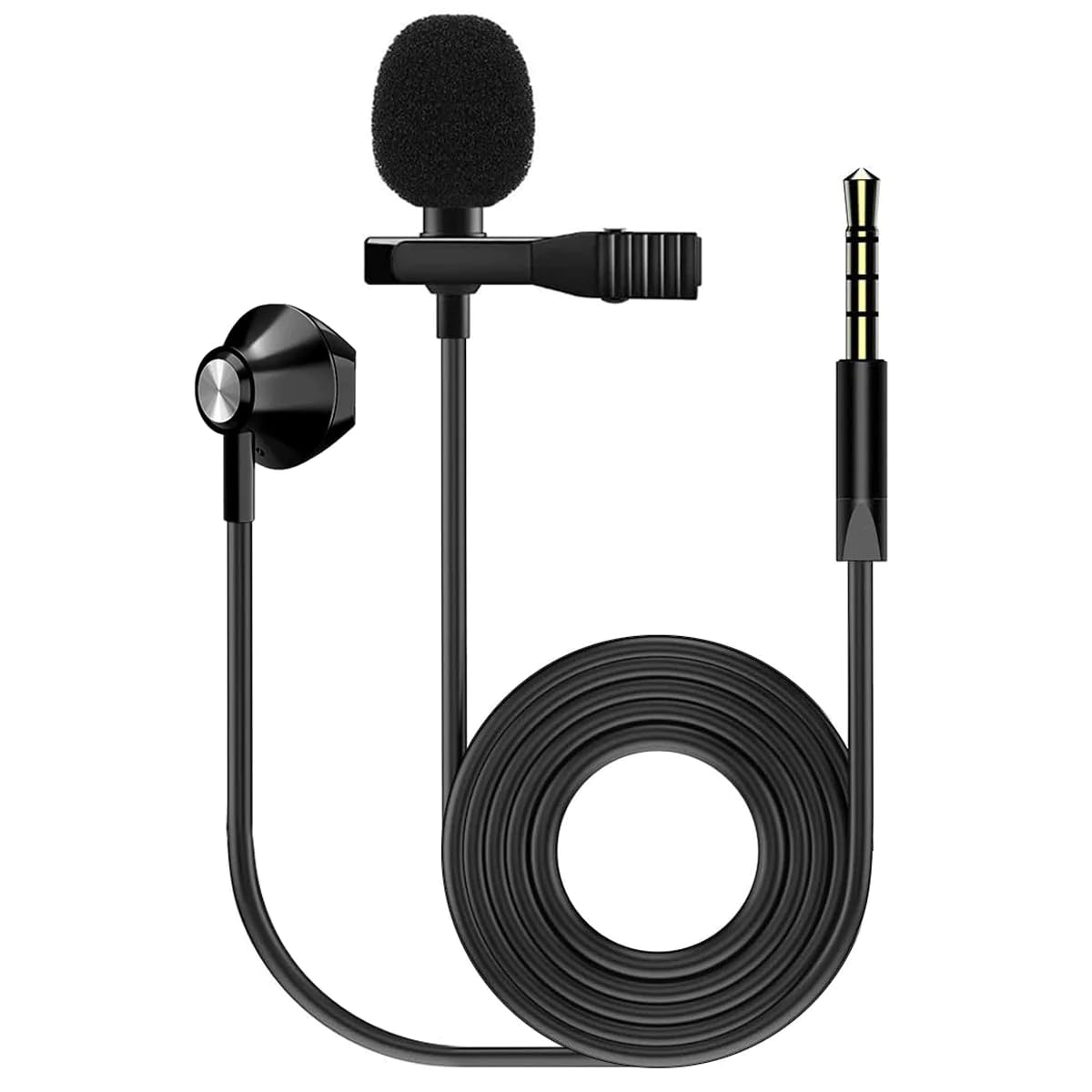 Kinsman Lavalier Microphone with Earphone - 3.5mm TRS Jack