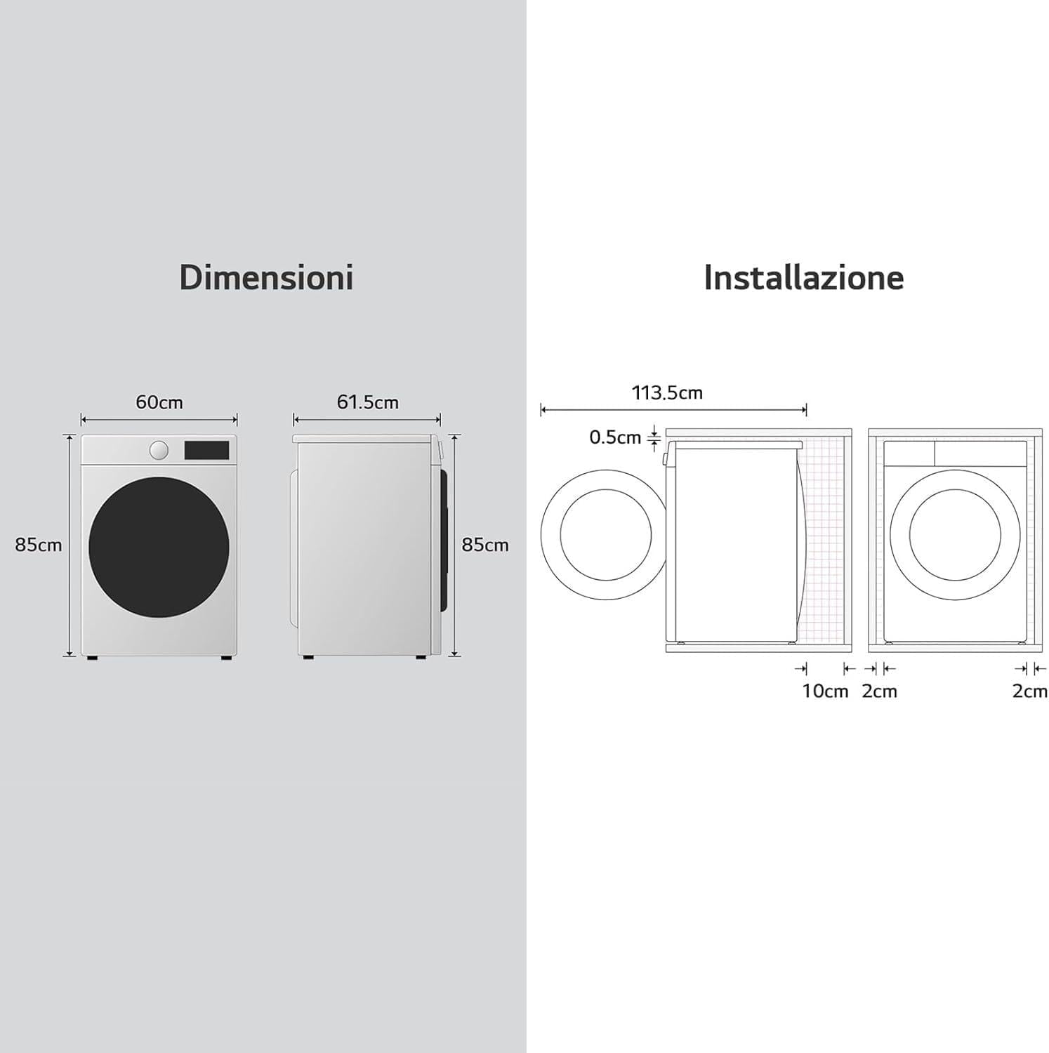 LG AI DD F4R3013NSWB Lavatrice a Carica Frontale 13kg Serie R3, Classe A-20%, 1400 giri, AIWash, Lavaggio a vapore, Motore Direct Drive, Cestello a bolle, Smart Diagnosis, Libera installazione, Bianca