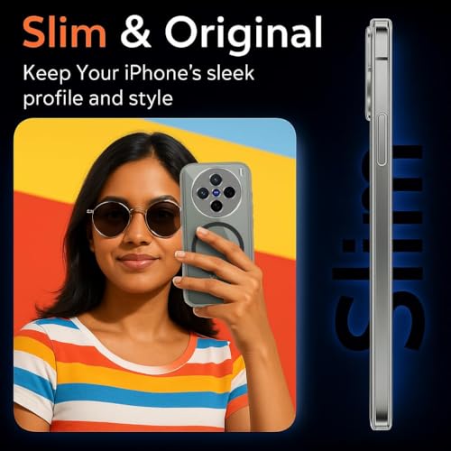 Image of Jkobi Lifetime Anti-Yellow MagSafe Compatible Clear Back Case Cover for Vivo X200 (Sleek Hard Crystal | Shockproof and Camera Protection)