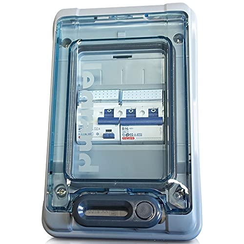 grenda-hammer® | Sicherungskasten Aufputz mit FI Schutzschalter 30mA + Sicherungsautomat 16A 2polig für Wohnwagen Wohnmobil Caravan 230V Cover
