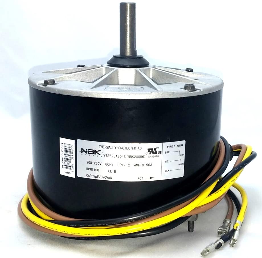 AC Condenser Fan Motor 5KCP39BGY539S 1/12 HP 208/230V - Replacement Part by B&C Ecom LLC
