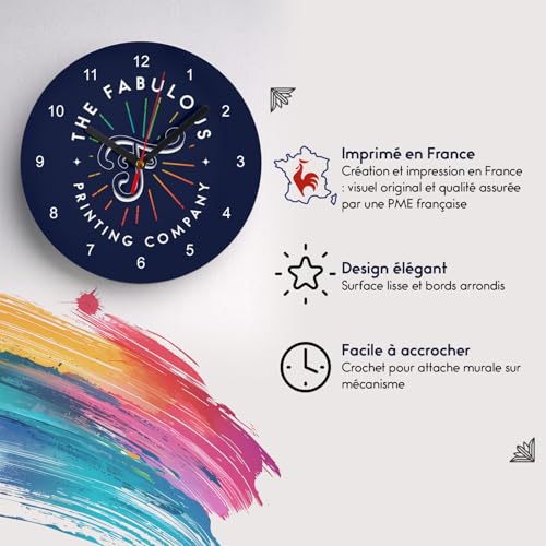 Horloge murale en verre idée cadeau humour femme et fille