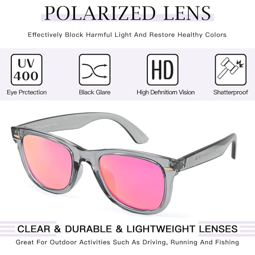 Image of SIPHEW Polarized Sunglasses for Women & Men - UV400 Mirrored Beach Eyewear, Designer Unisex Fashion Sunglasses w /Medium Fit