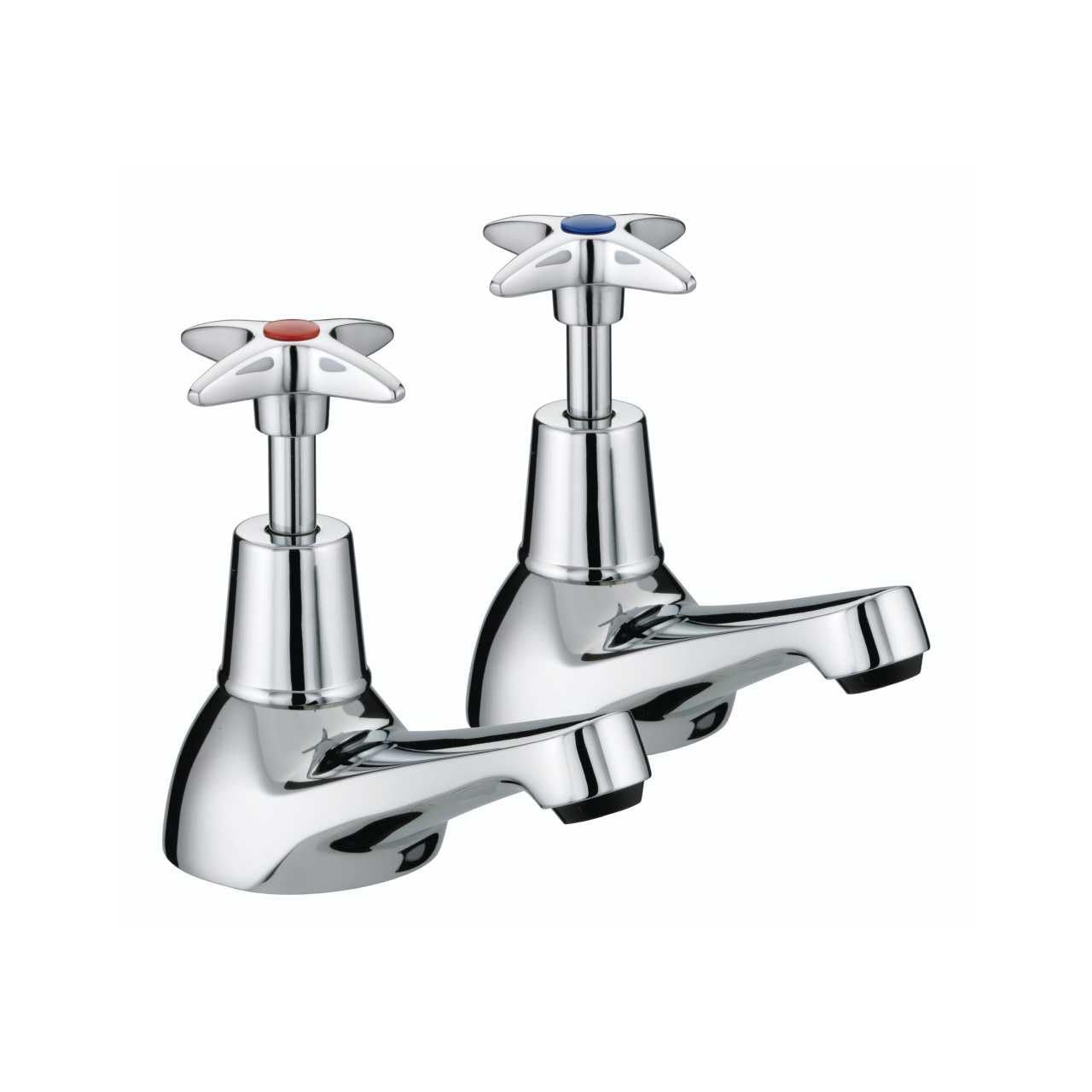 Bristan X Head Chrome Bath Taps - VAX-3/4-C