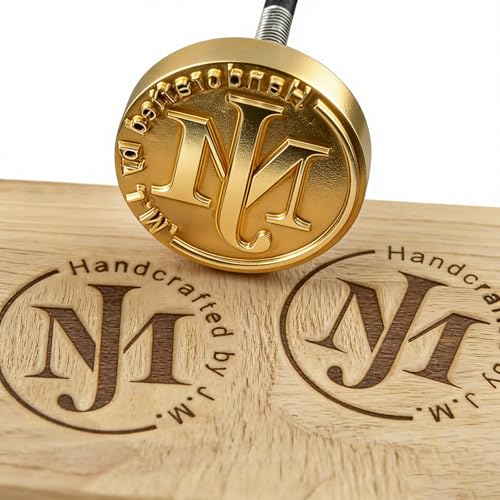 Hierro de marca con logotipo personalizado para madera, kit de fabricación de sellos de calor, incluyendo el mango, carpintería hecha a mano por diseño (2.54cm)