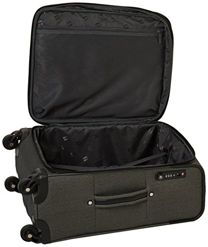 Hartmann 20 Inch Herringbone Luxe SS Carry On Spinner, Black Herringbone