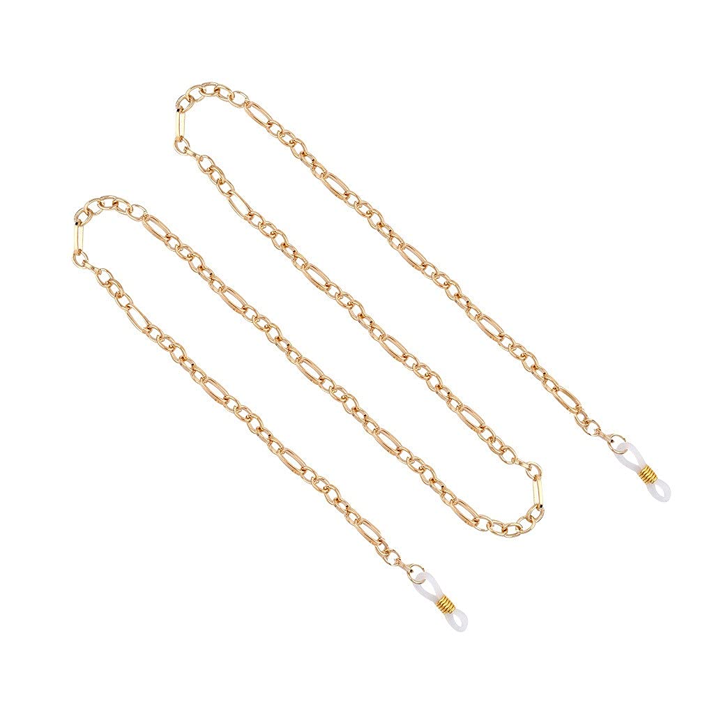 Böhmische Kettenschnalle Brillenband Lesebrillenkette Damen Accessoires Sonnenbrillenhalter Bänder Kordeln (Farbe: A Größe Länge-70cm) (a Länge)