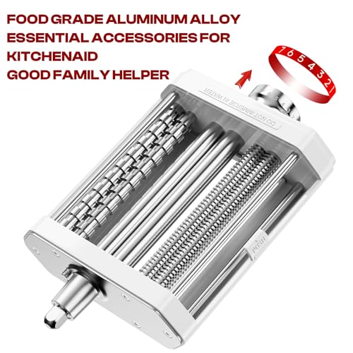 Pasta-Attachment-for-KitchenAid-Stand-Mixer-3-in-1-Set-Pasta-Maker-KitchenAid-Attachment-Includes-Spaghetti-Cutter-Pasta-Sheet-Roller-and-Fettuccine-Cutter-KitchenAid-Mixer-Attachments-by-Heiolkako Pasta Attachment for KitchenAid Stand Mixer 3 in 1 Set Pasta Maker KitchenAid Attachment Includes Spaghetti Cutter Pasta Sheet Roller and Fettuccine Cutter KitchenAid Mixer Attachments by Heiolkako
