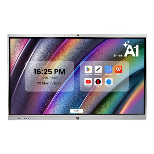 Image of 75 Inche 48 MP Inbuilt HD Cam 8Array Mic 4K Touch Screen LED UltraTouch Display Interactive Flat Panel Monitor 3840 x 2160 Pixels Android 14 Ideal for Schools,College,Institute,Home&Office