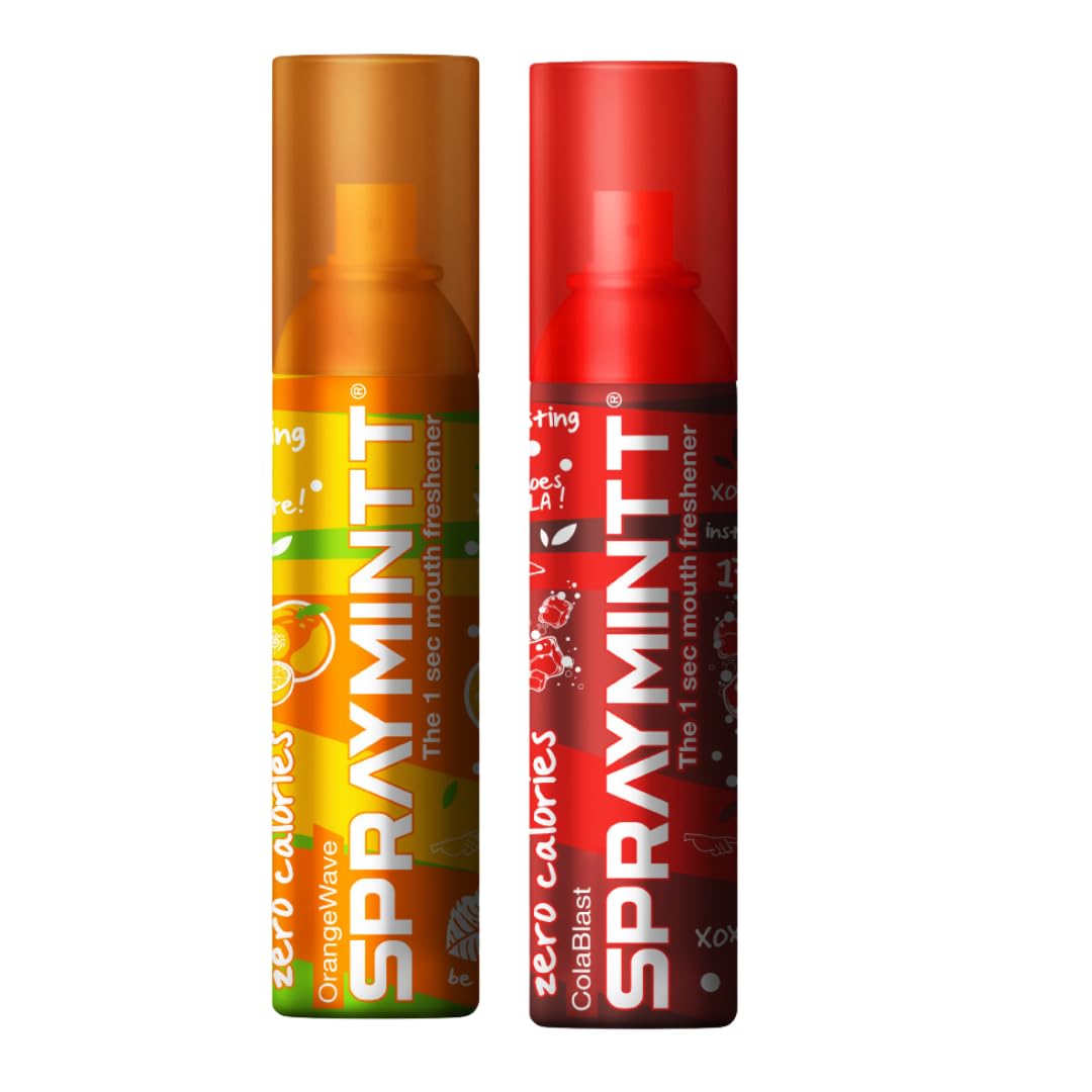 Spraymintt Mouth Freshener | 175+ sprays of instant long lasting with Zero Calories Freshness | Orangewave flavour + Colablast flavour | 15g - Combo of 2 (B0CTKPL4N9) Amazon Price History, Amazon Price Tracker