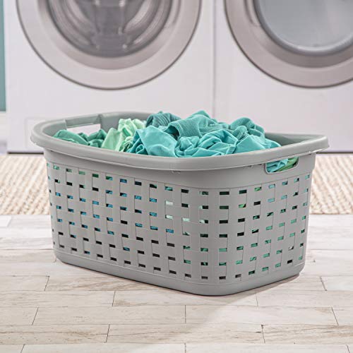 Sterilite 12756A06 Weave Laundry Basket, Cement, 6-Pack #TOP5
