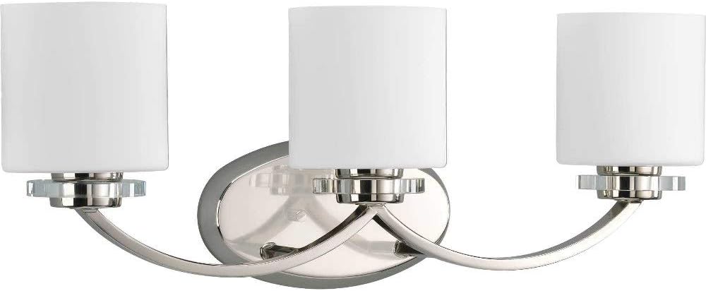 Super Cheap 🛒 Progress Lighting P2014-104 Nisse Collection 3-Light Vanity Fixture, Polished Nickel