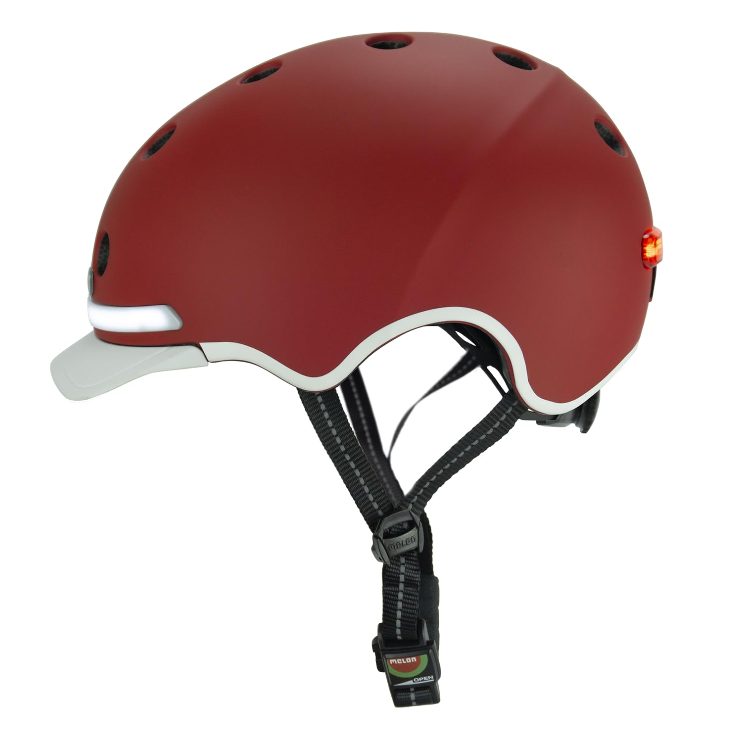 Melon Fahrradhelm E-Series für Damen & Herren | sicherer Cityhelm mit Beleuchtung | Front- und Rücklicht, Magnetverschluss, individuell anpassbar