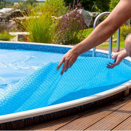 poolomio Solarplane Pool Oval 488 x 305 cm | Solar Abdeckplane 180 µm Wärmeplane Noppenfolie zuschneidbar |...