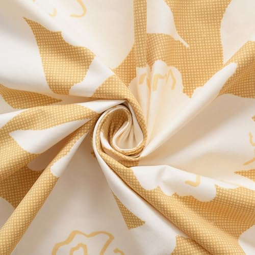 Image of Pure Soft Cotton Floral Diwan Set Covers 6 Pieces - 1 Single Bed Sheet (60 X 90) with 3 Cushion (16 X 16), 2 Bolster Covers (16 X 32) -Yellow White